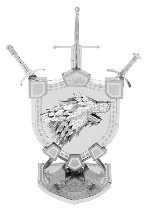 metal earth house stark|Metal Earth Game of Thrones House Stark Sigil .